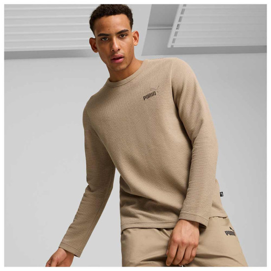 Puma Ανδρική μακρυμάνικη μπλούζα Essential Elevated Waffle Longsleeve Tee Puma Ανδρική μακρυμάνικη μπλούζα Essential Elevated Waffle Longsleeve Tee